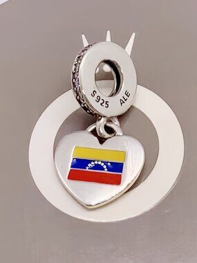 Pandora Venezuela Flag Charm Pendant sterling silver Pendant